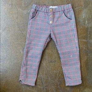 Buttoned Plaid Toddler Pants